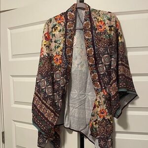Floral and Geometric Patterned Kimono